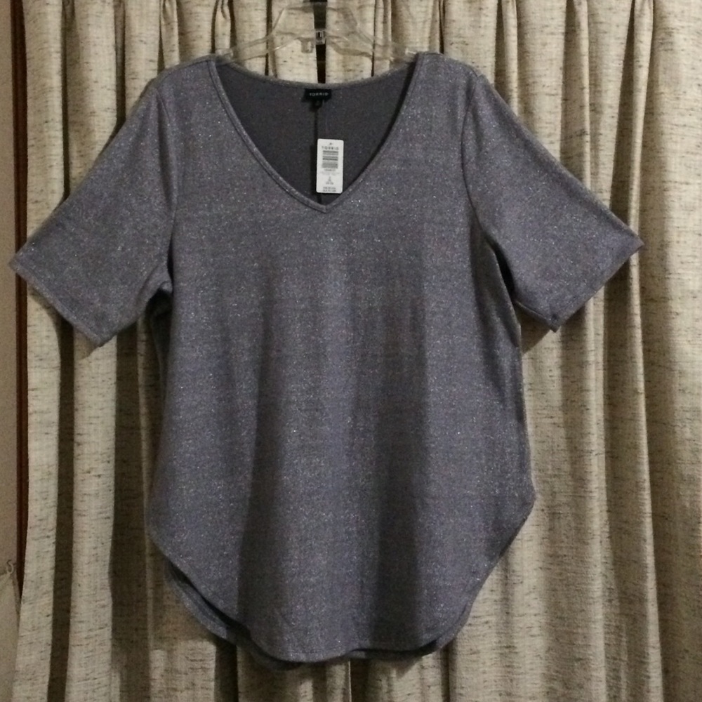Torrid Sparkle Hacci Tunic Tee - 3X